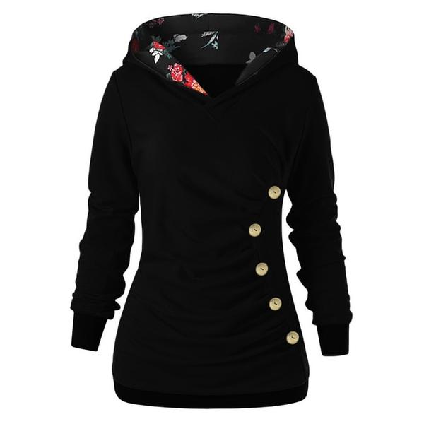 Casual fashion solid color pullover hoodie