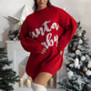 Women's Long-sleeve Jacquard Knit Sweater Dress