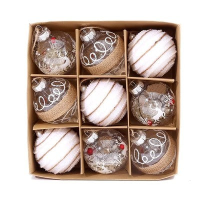 Christmas Decorations 6CM Painted PET