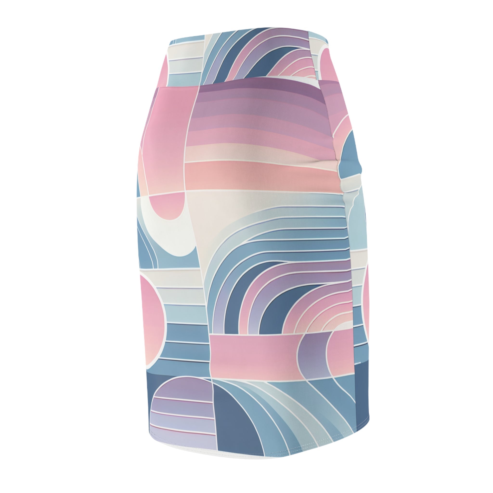 Celeste Rutherford Pastel Gradient Pencil Skirt - Elegant Comfort and Style for Any Occasion