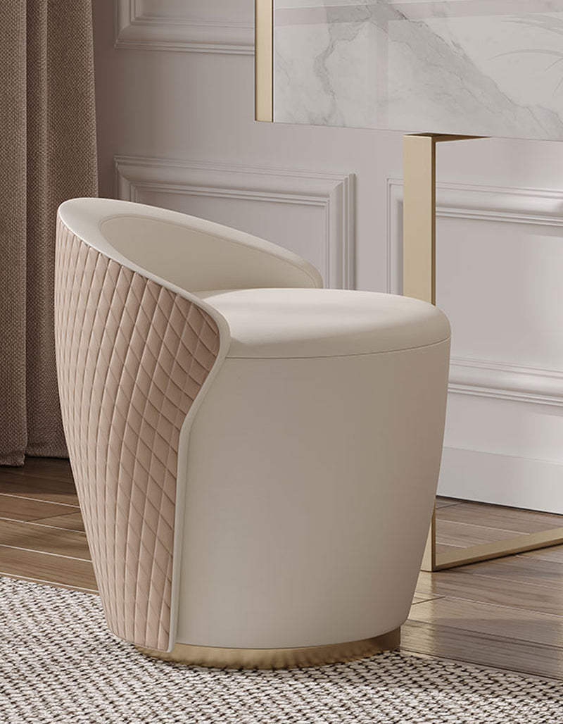 Blakely Dressing Table, Gold Leg& Marble Effect