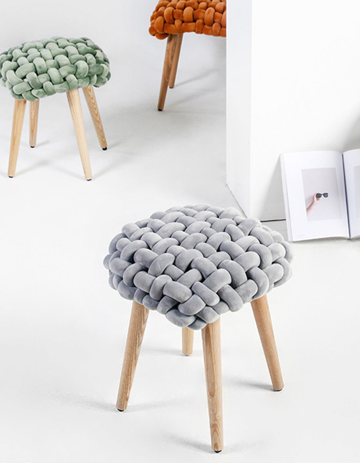 Thick Knot Dressing Table Stool
