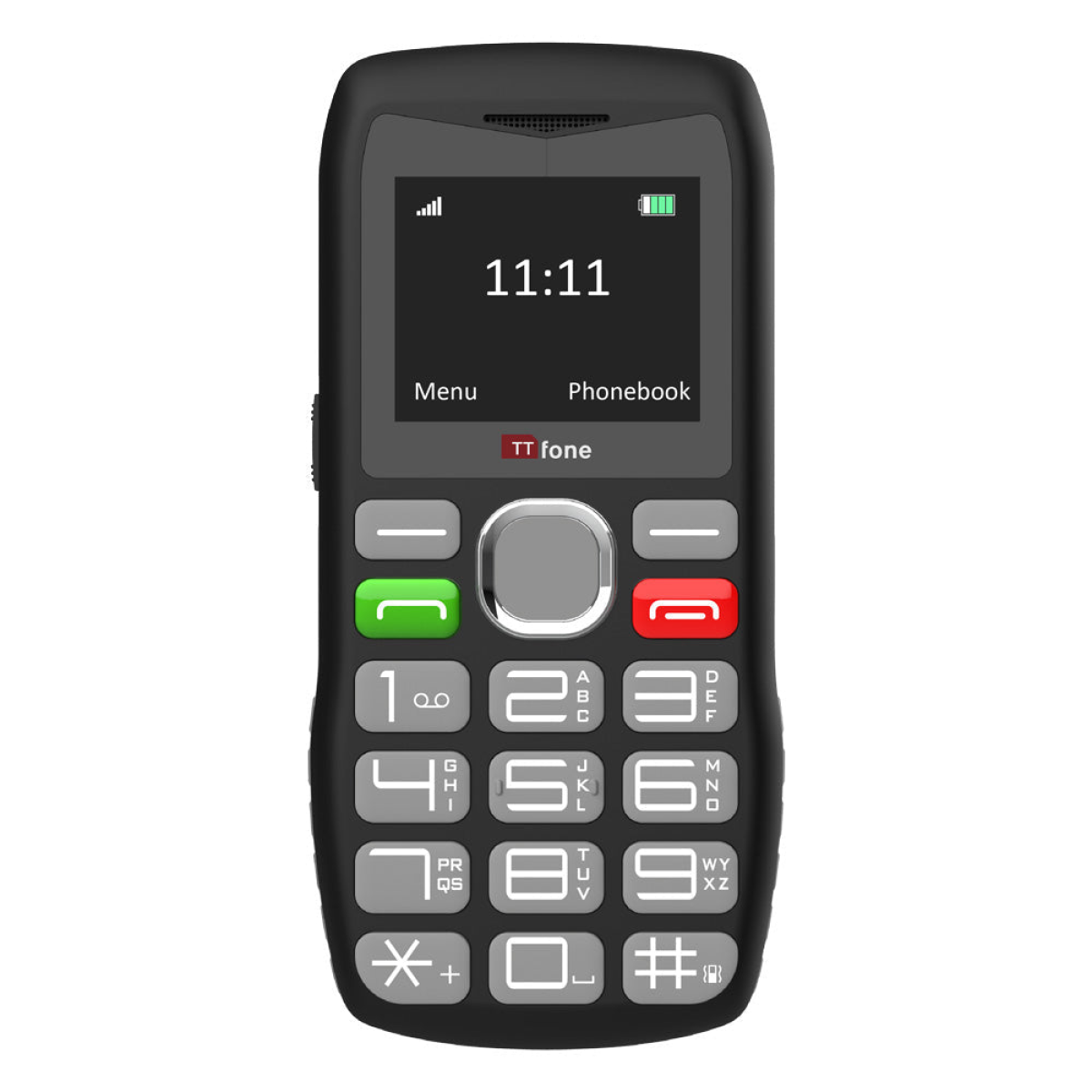 TTfone TT890 4G Mobile Phone with Three Pay As You Go SIM card and Mains Charger