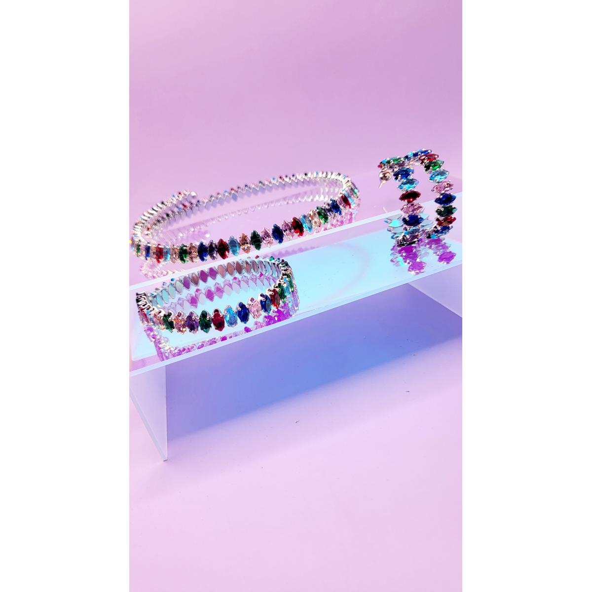 Aurora Crystal Trio Choker, Bracelet & Earrings