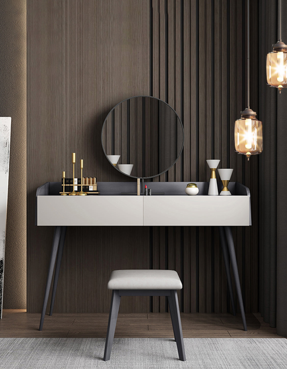 Aden Dressing Table Set With Mirror