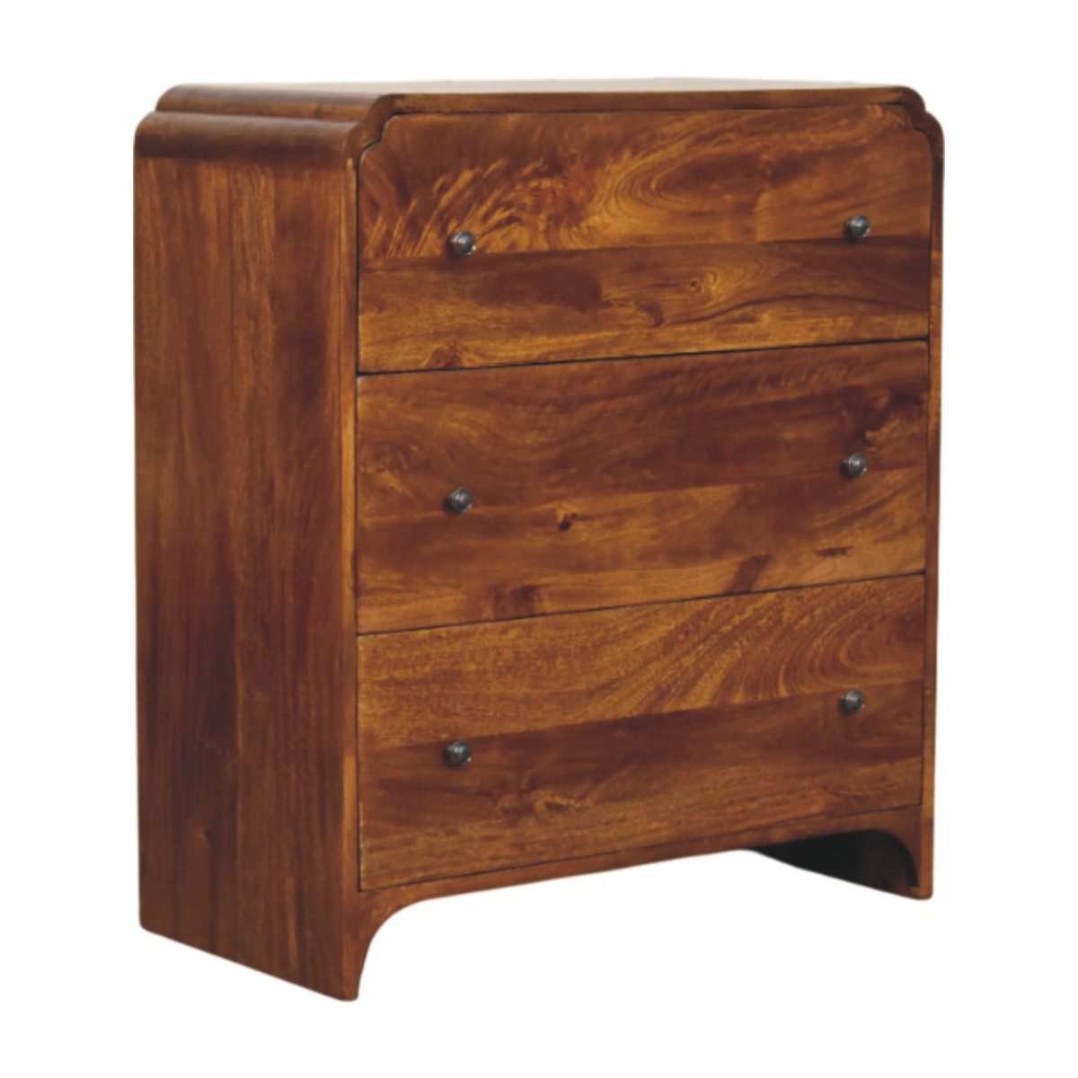 Artisan Furniture Solid Wood Newton Chestnut Chest, 3 Drawers, Dark Brown