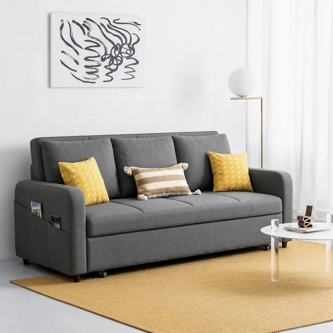 Gabriel Two Seater Sofa Bed, Linen