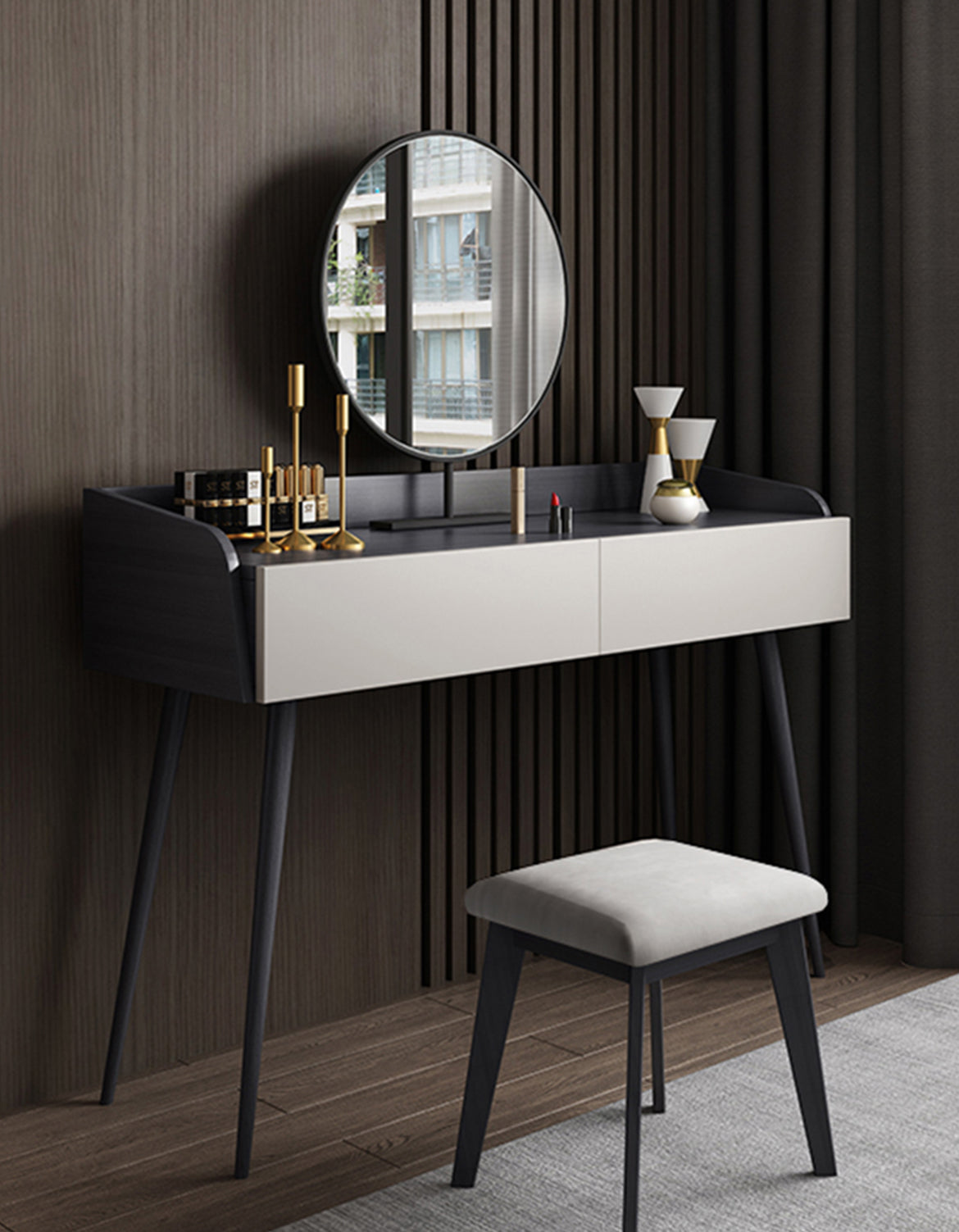 Aden Dressing Table Set With Mirror