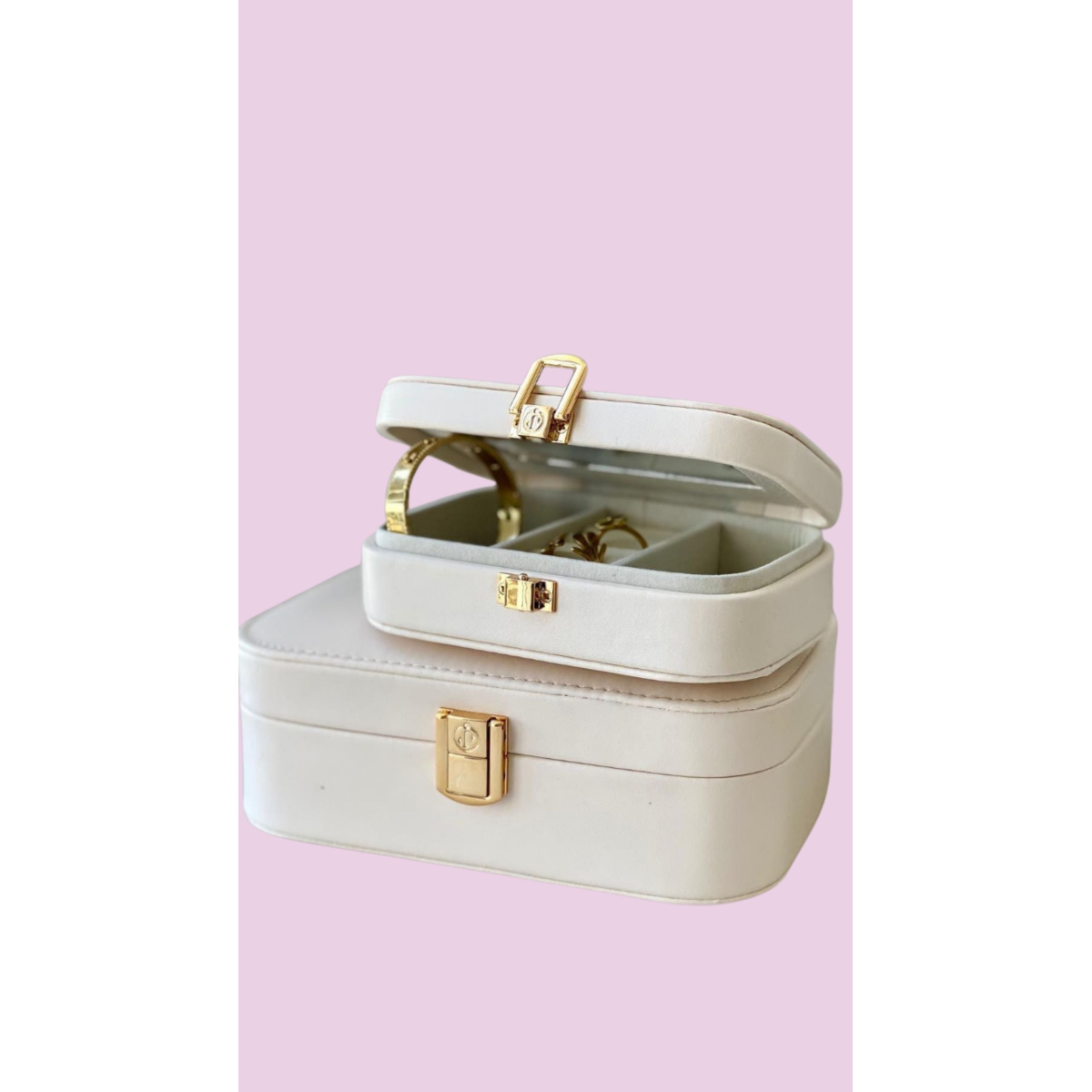 Travel Jewellery Box – Compact Organizer with Mirror