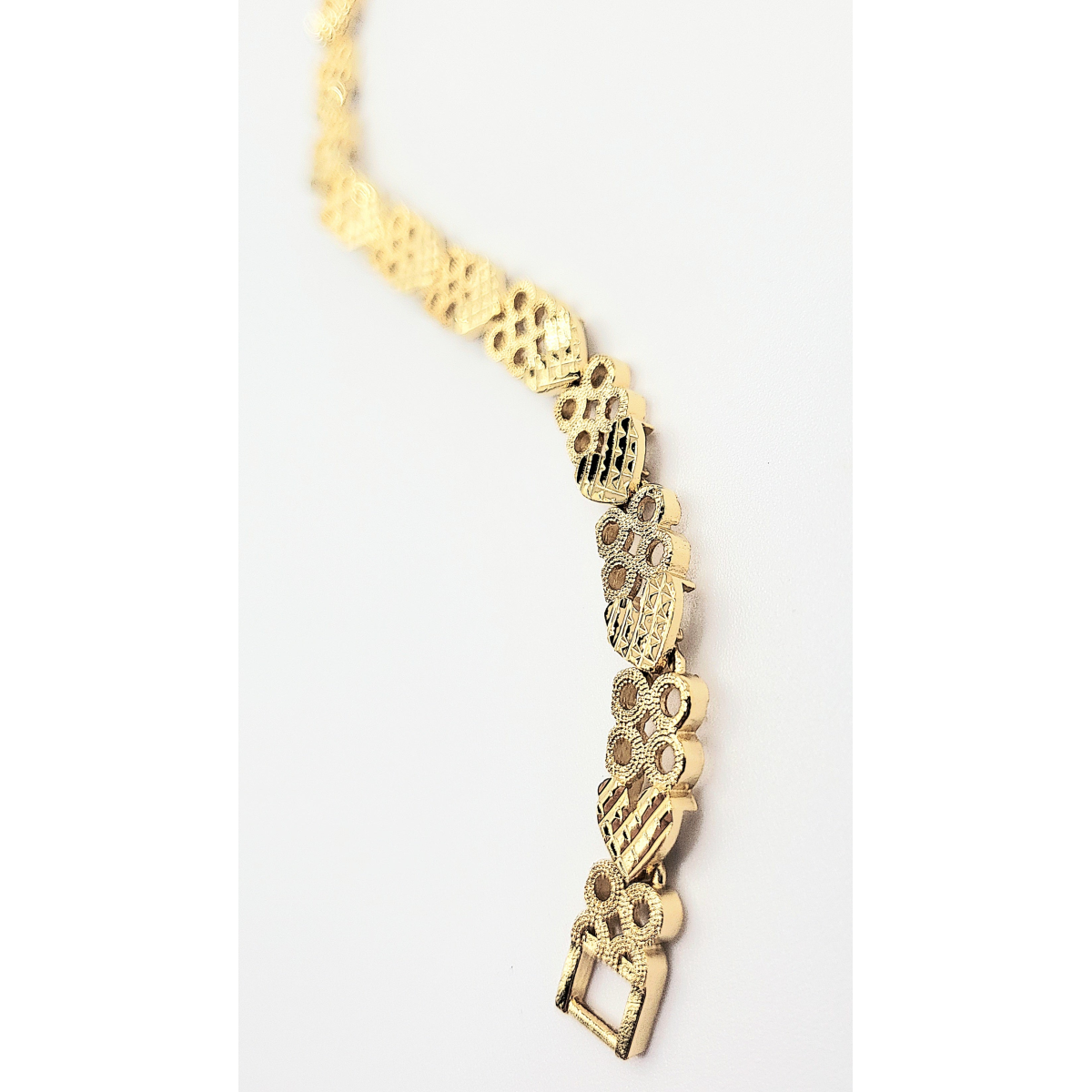 Elements Hearts Shiny Gold Link Bracelet