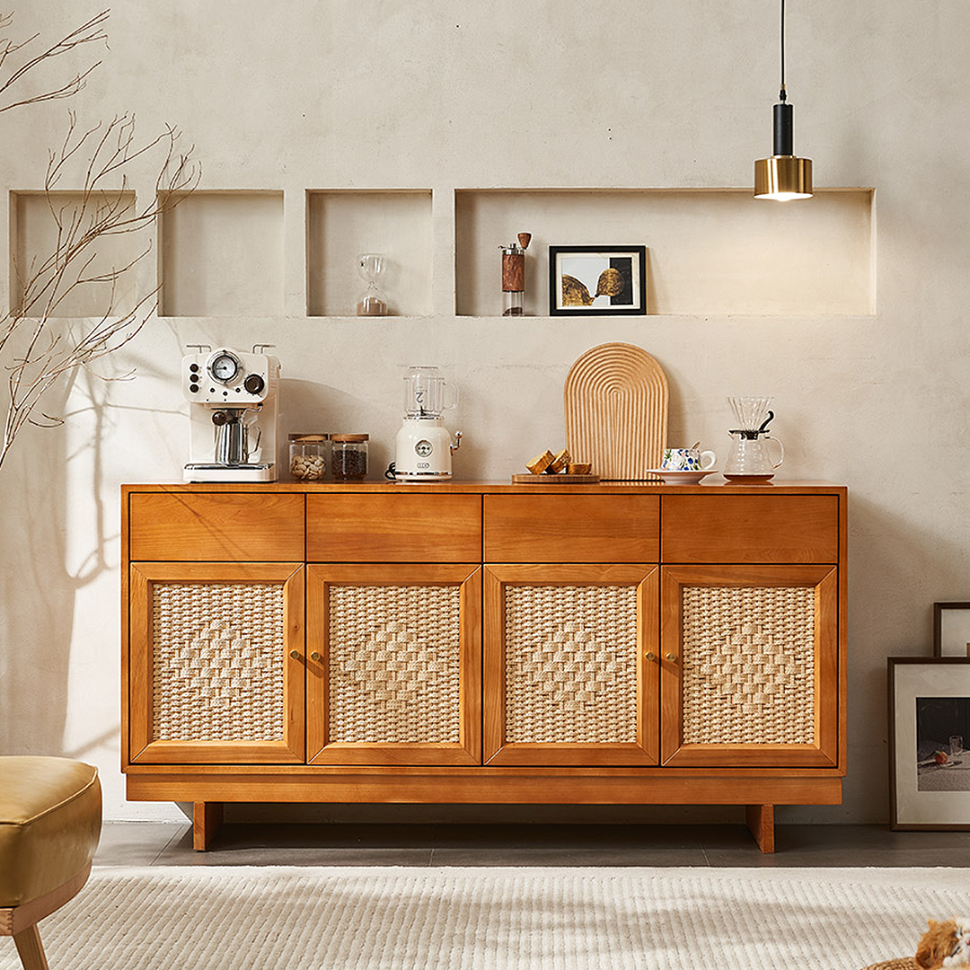 Hadza Narrow Sideboard, Solid Wood