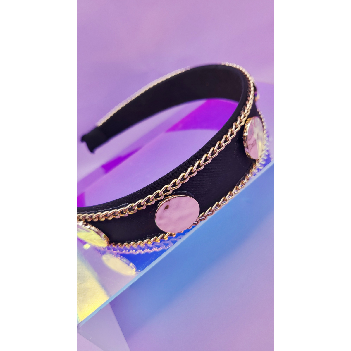 Black & Gold Luxe Hair band
