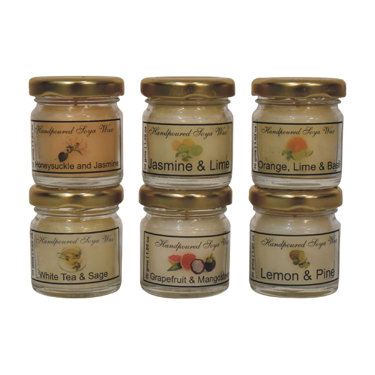 Artisan Furniture Mini Candle Set of 6 (Fruit)