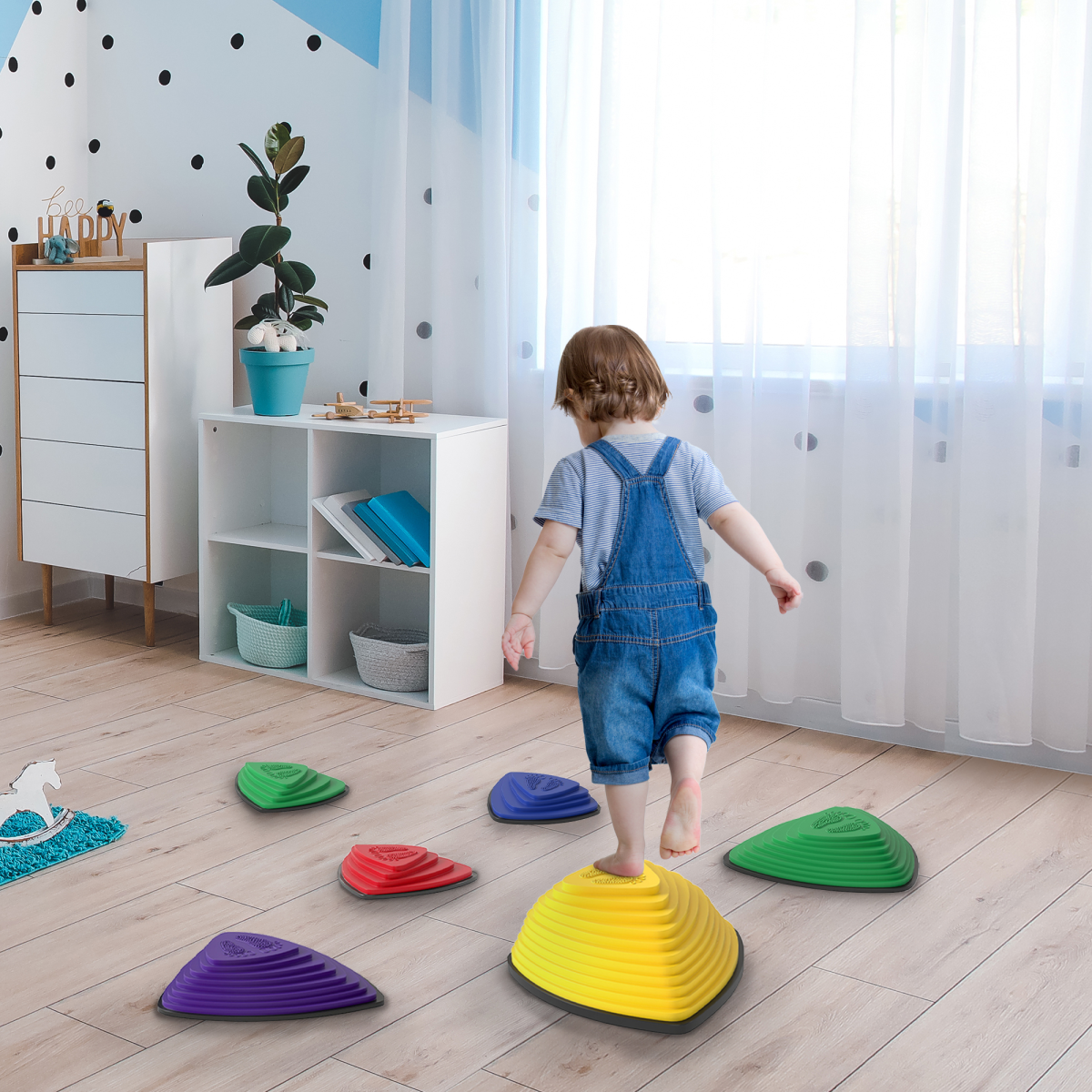 AIYAPLAY 6 Pieces Stepping Stones for Balance and Motor Skills