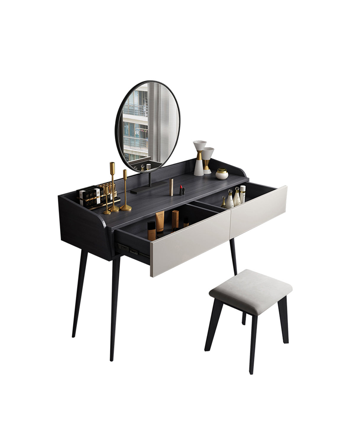 Aden Dressing Table Set With Mirror