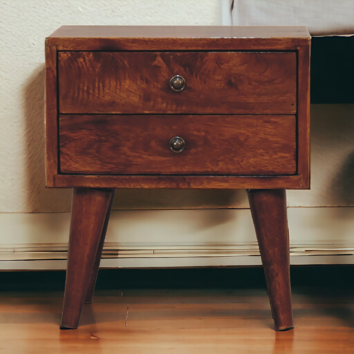 Artisan Furniture Solid Wood Mini Chestnut Modern Bedside