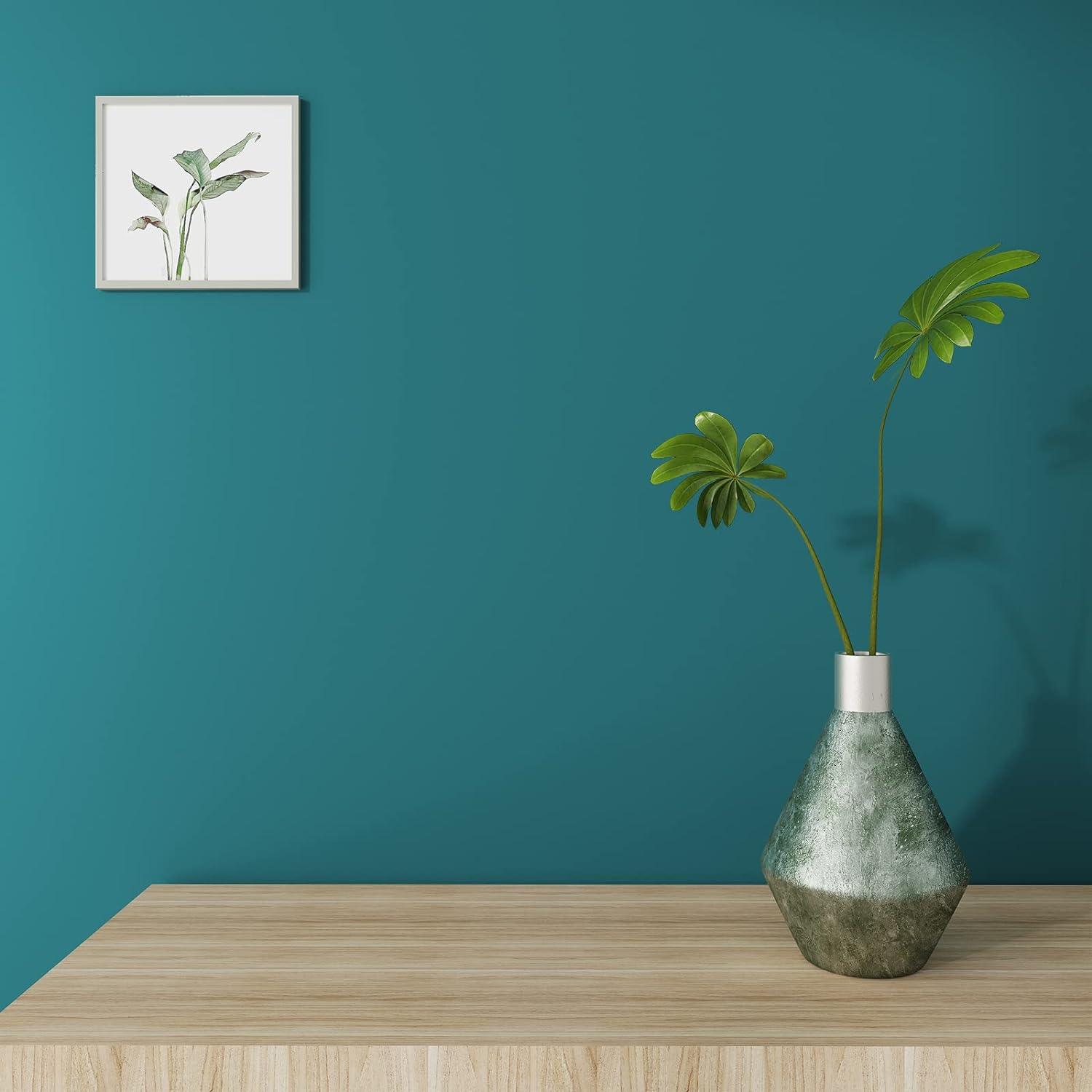 Dark Green Wallpaper Peel Stick Vintage Vinyl Wrap Removable 81x900cm VaryPaper