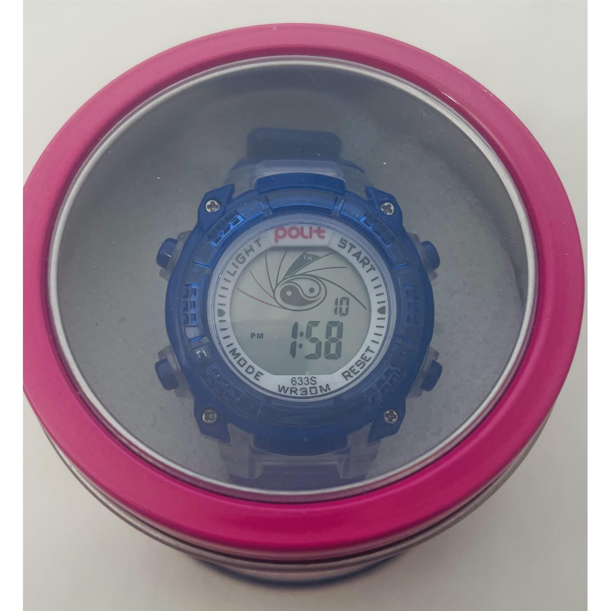 POLIT Childrens Disco Boys & Girls Digital watch in Tin, assorted stlyes and colours CW-0025 Box Of 12