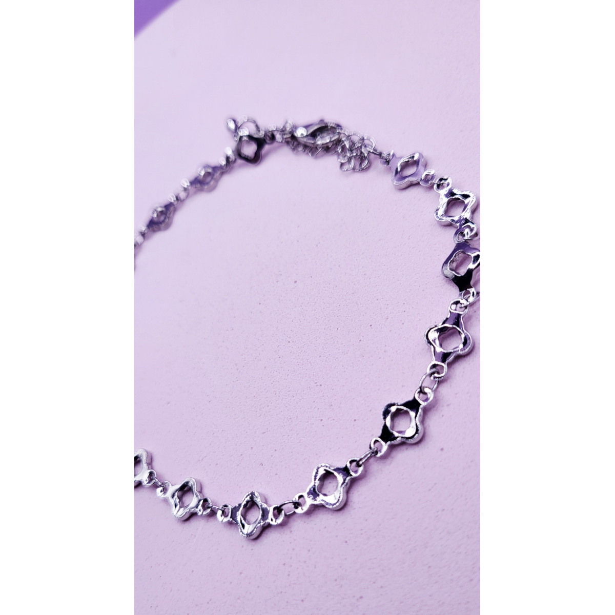 Flower Link Chain Link Anklet