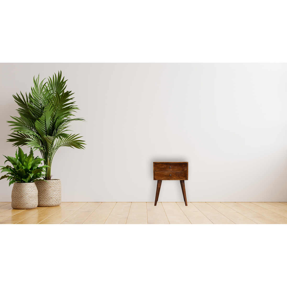 Artisan Furniture Solid Wood Chestnut Modern Solid Wood Bedside