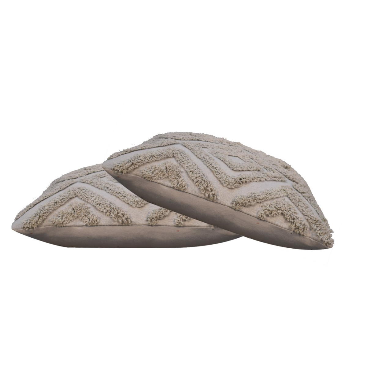 Artisan Furniture 2 Grey Mini Diamond Tassle Cushions