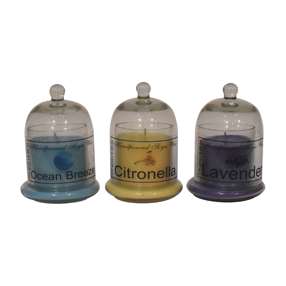 Artisan Furniture Bell Jar Candle Set (Summer)