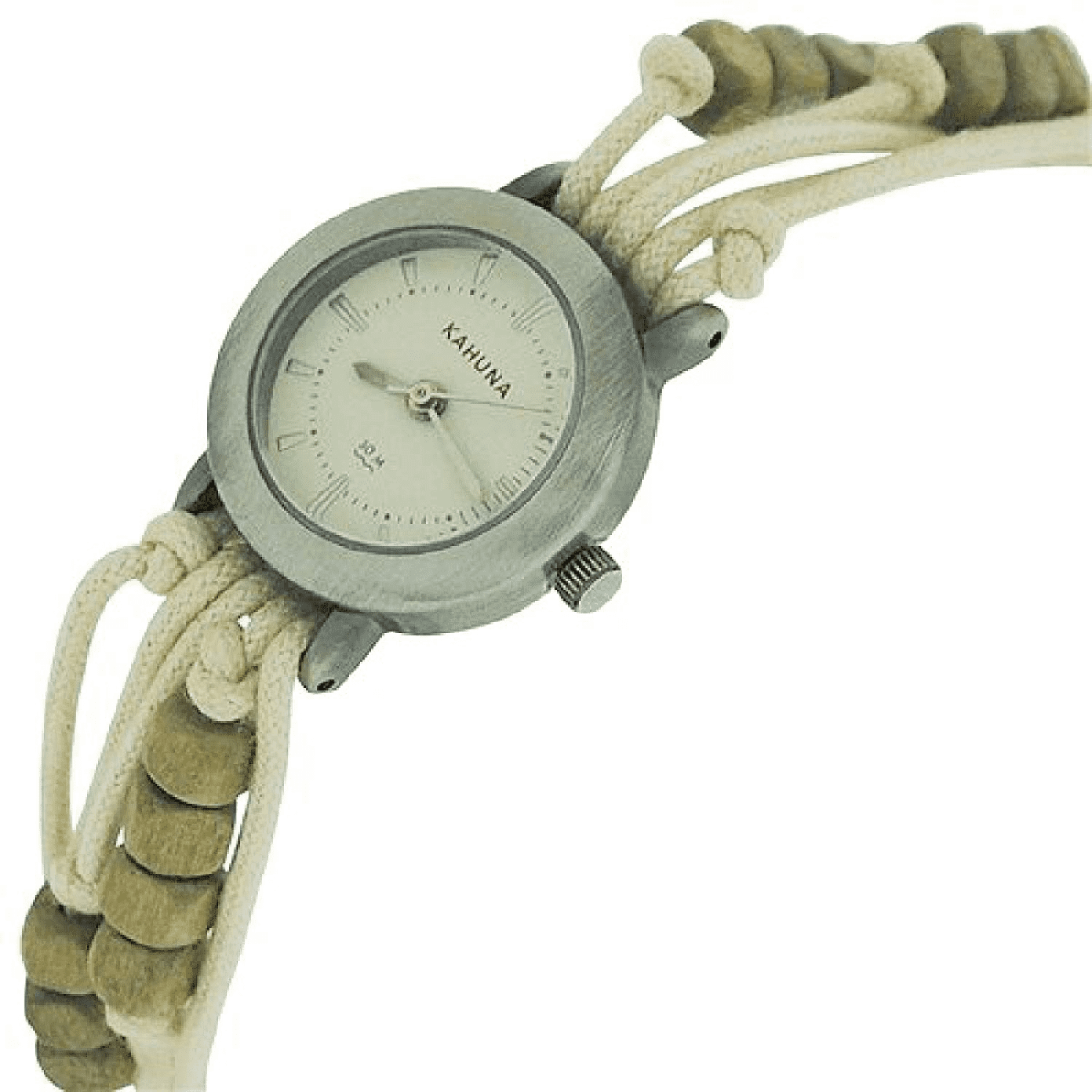 Kahuna Ladies White dial with Fabric Strap Friendship Watch AKLF-0005L  - CLEARANCE NEEDS RE-BATTERY
