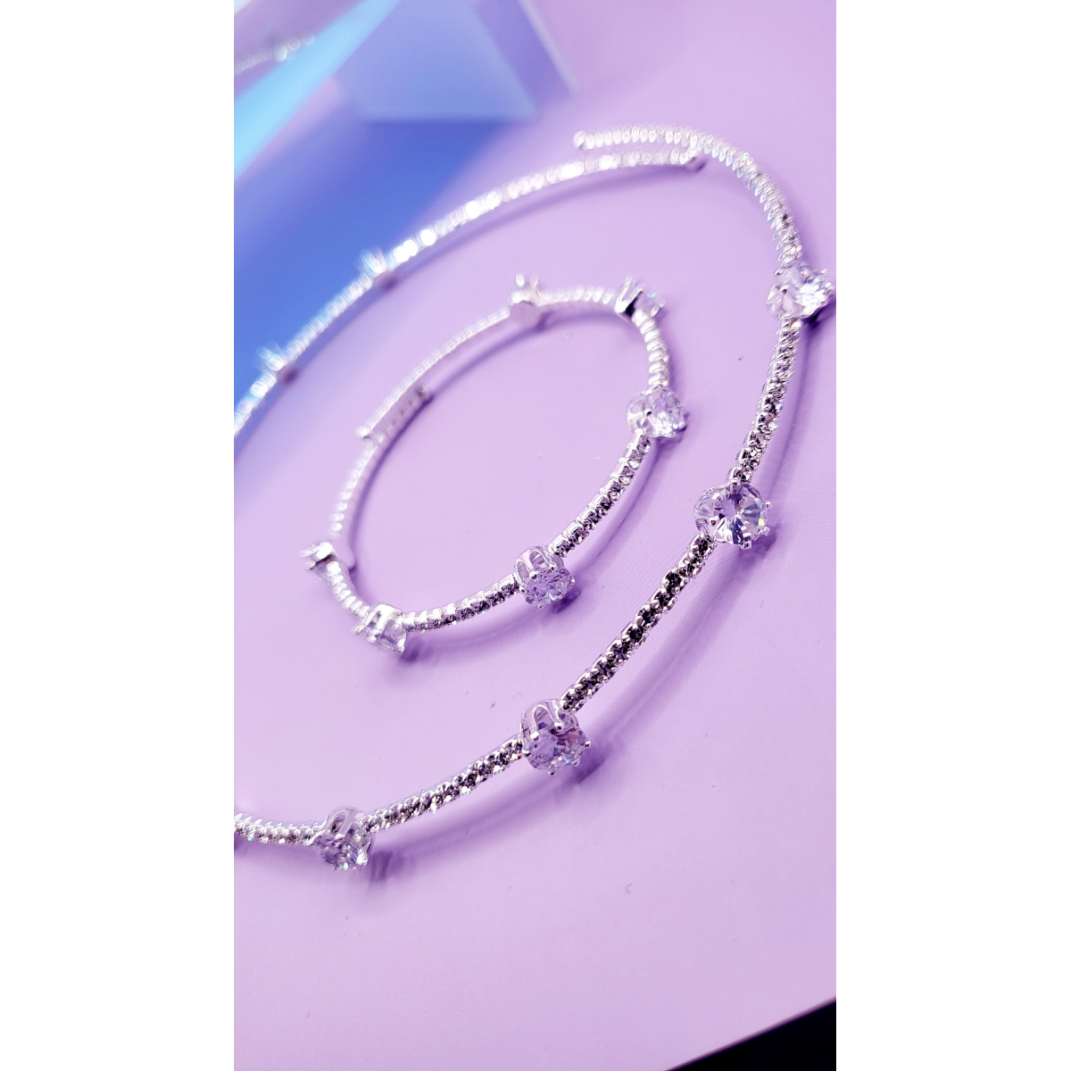 Luxe Crystal Trio Choker, Bracelet & Earrings