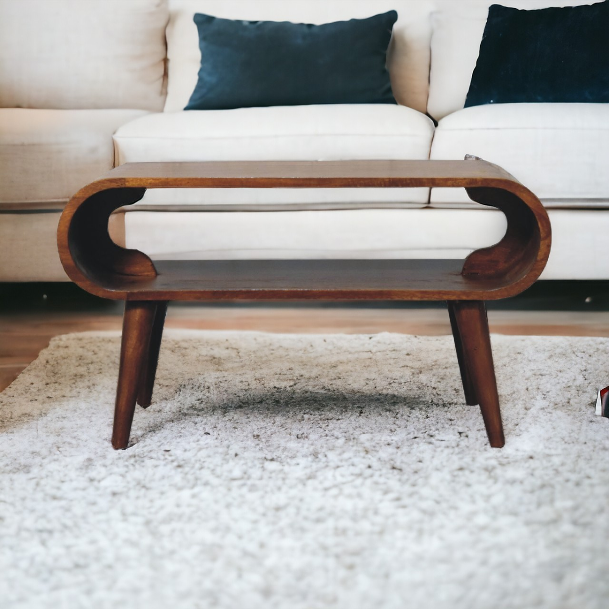 Artisan Furniture Solid Wood Open Chestnut Coffee Table