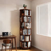 Stojanovic Round Rotating Bookshelf, Corner Bookshelf With Castors