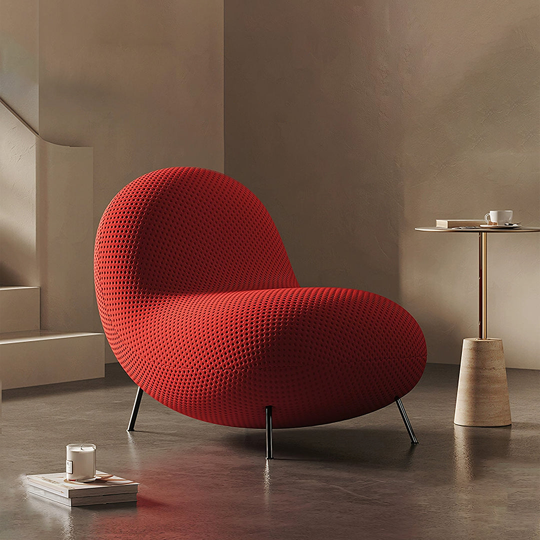 Cruz Easy Chair, Lounge Chair, Red