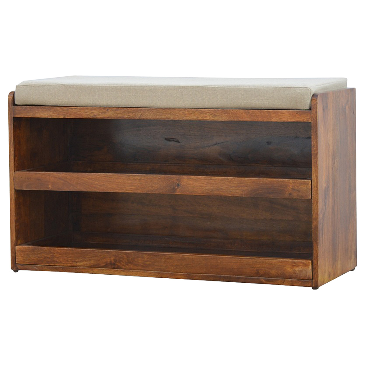 Artisan Furniture Solid Wood Mud Linen Pull out Shoe Bench