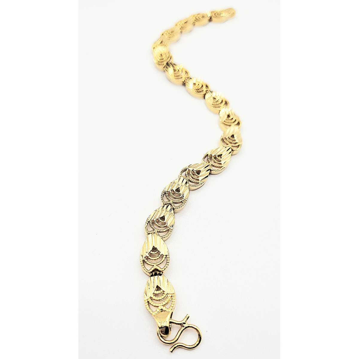 Elements Melted Shiny Gold Link Bracelet