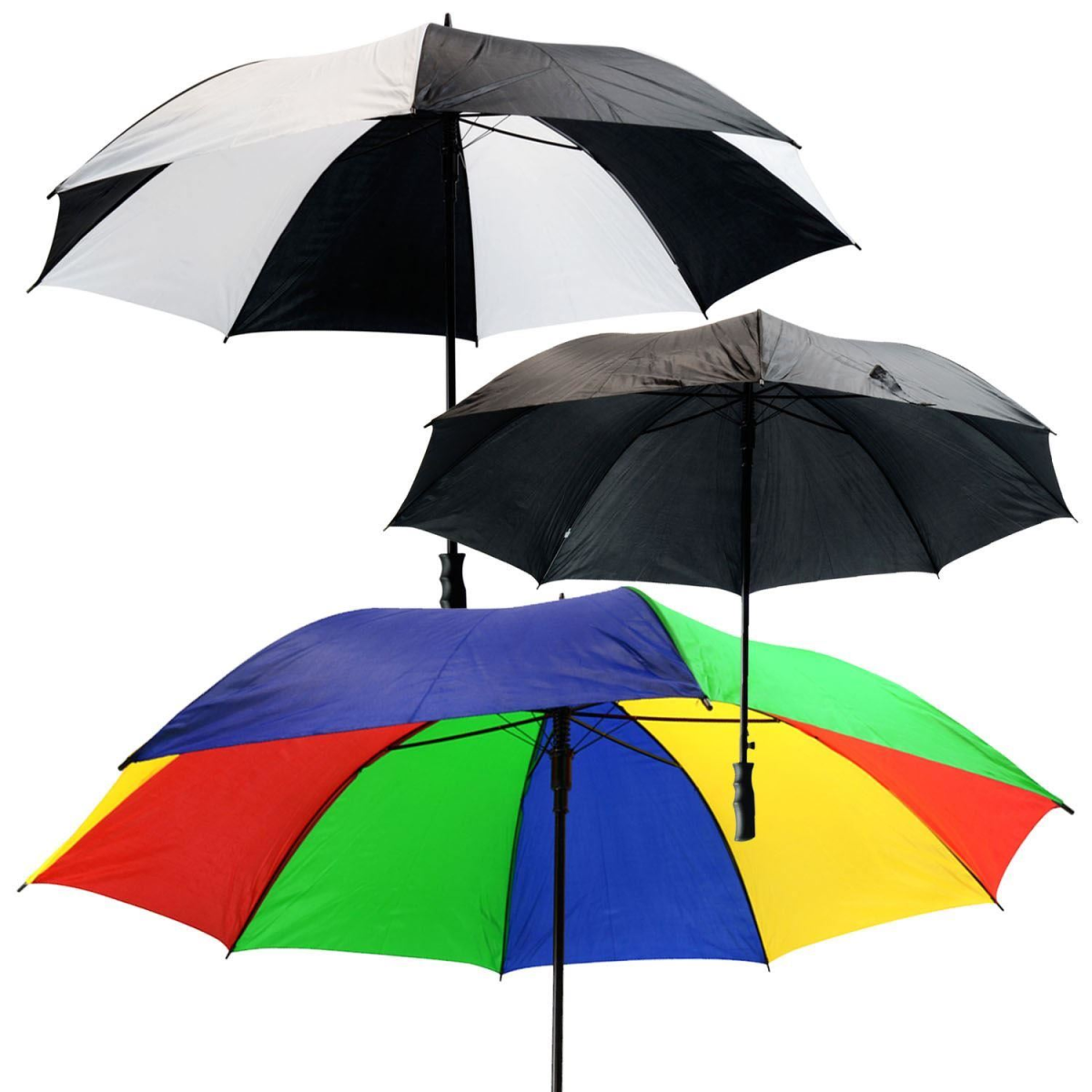 Golf Umbrella 27" Waterproof With Ground Spike Straight plastic handle UM-0580