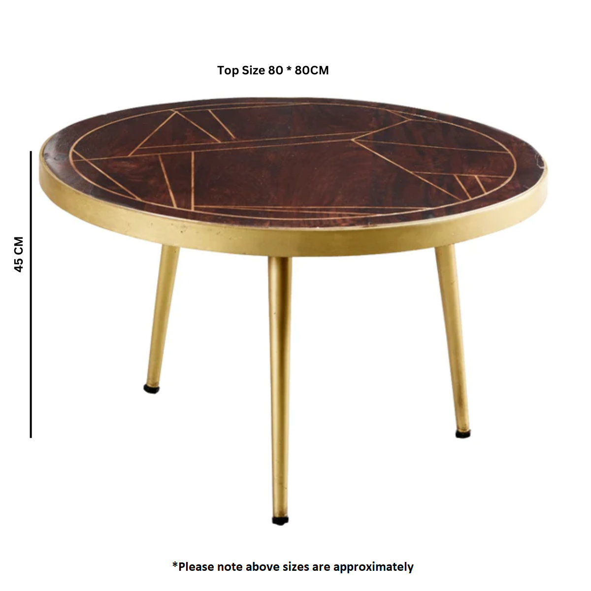Dark Gold  Round Coffee Table