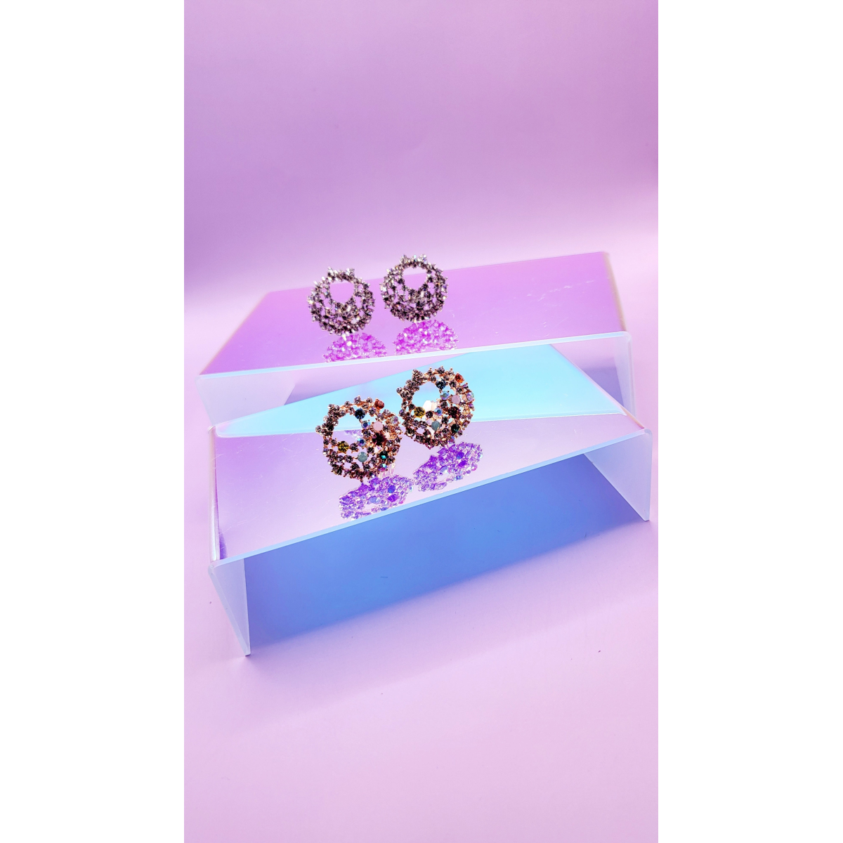 Polo Crystal Non Pierced Clip On Earrings