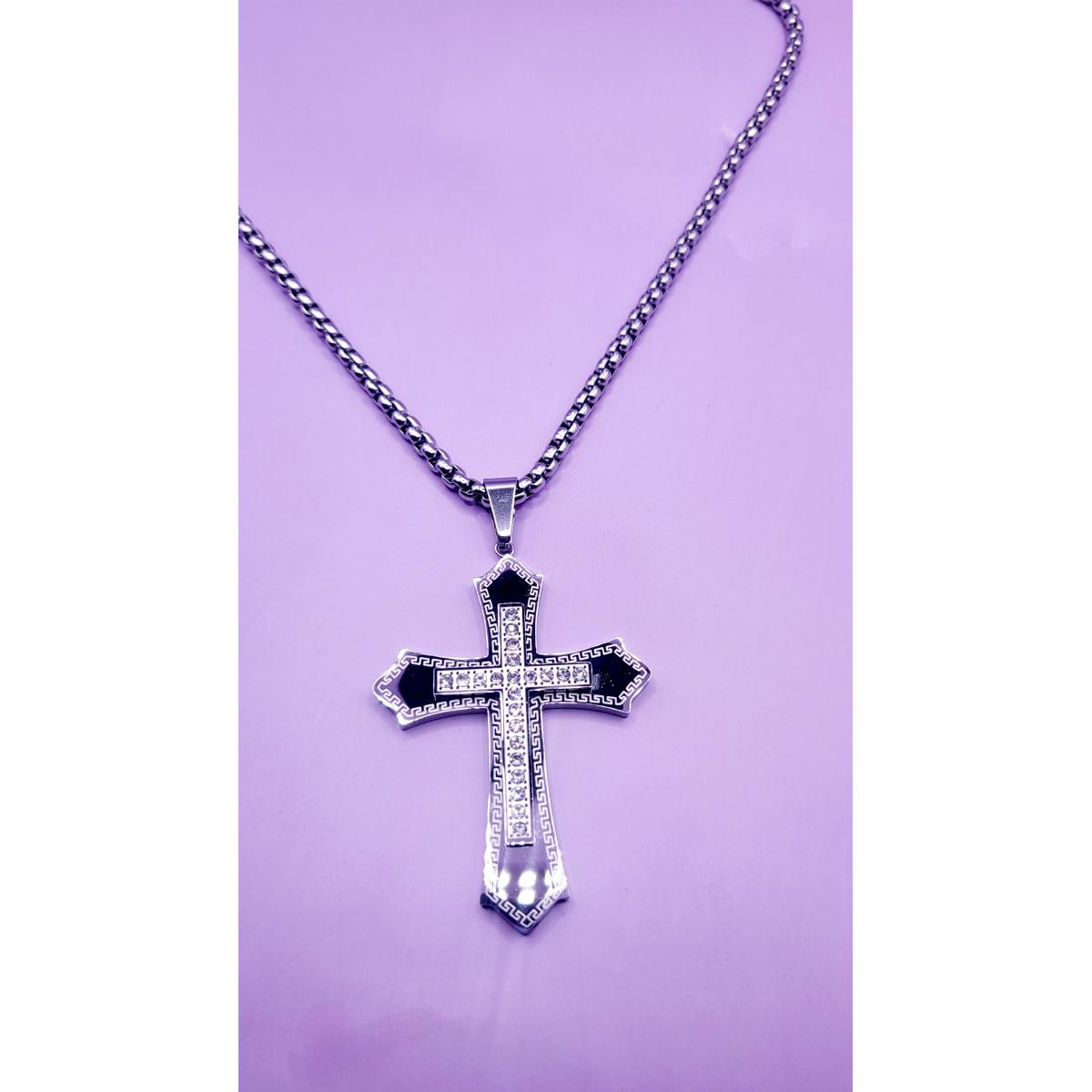 Luxe Silver Cross Necklace
