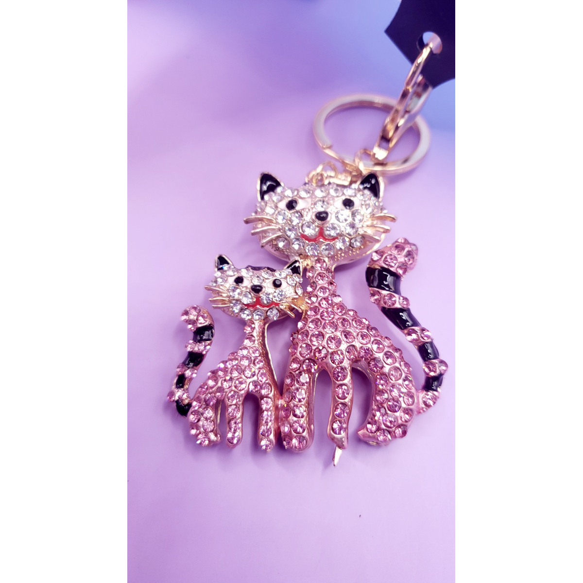 Mummy Cat & Baby Cat Key Ring