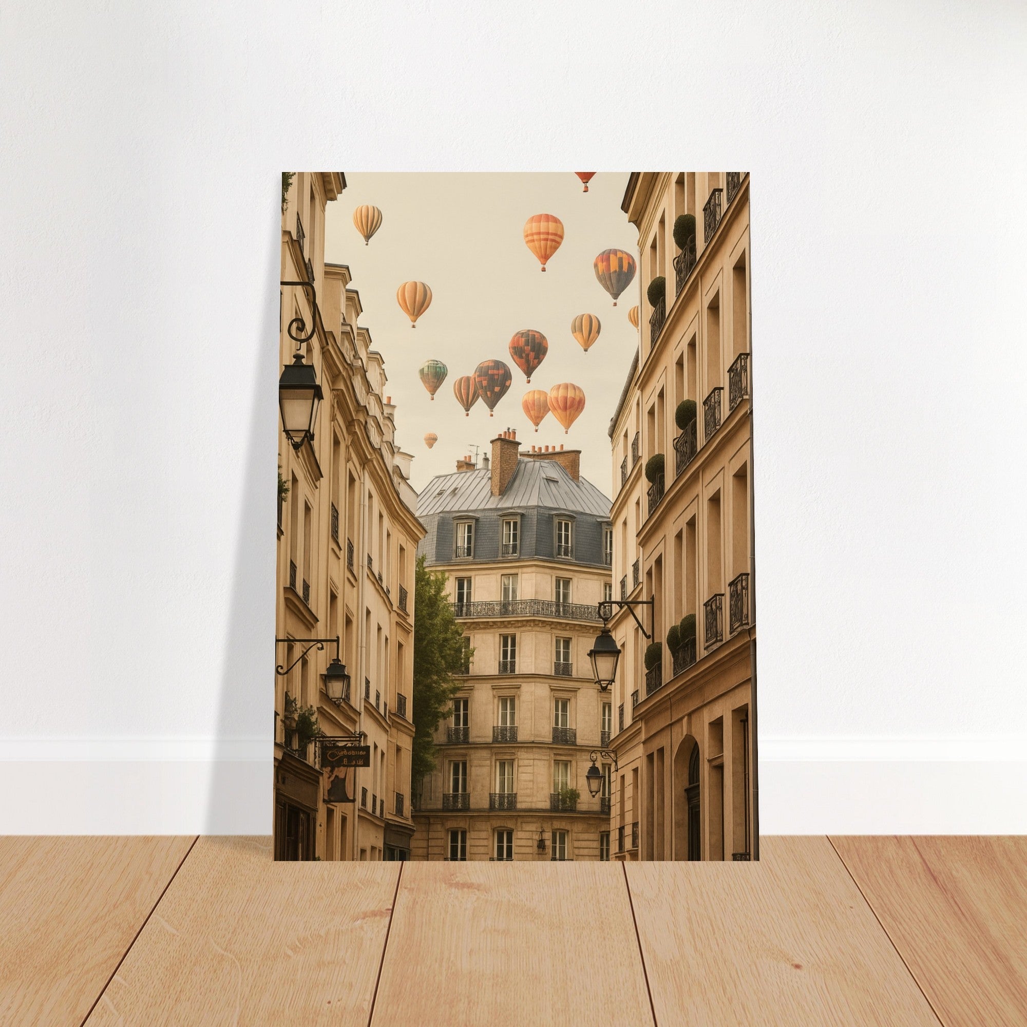 Hot Air Balloons Over Montmartre, Paris – Stunning Art Poster