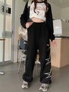 Women's Star Embroidered Wide Leg Guards