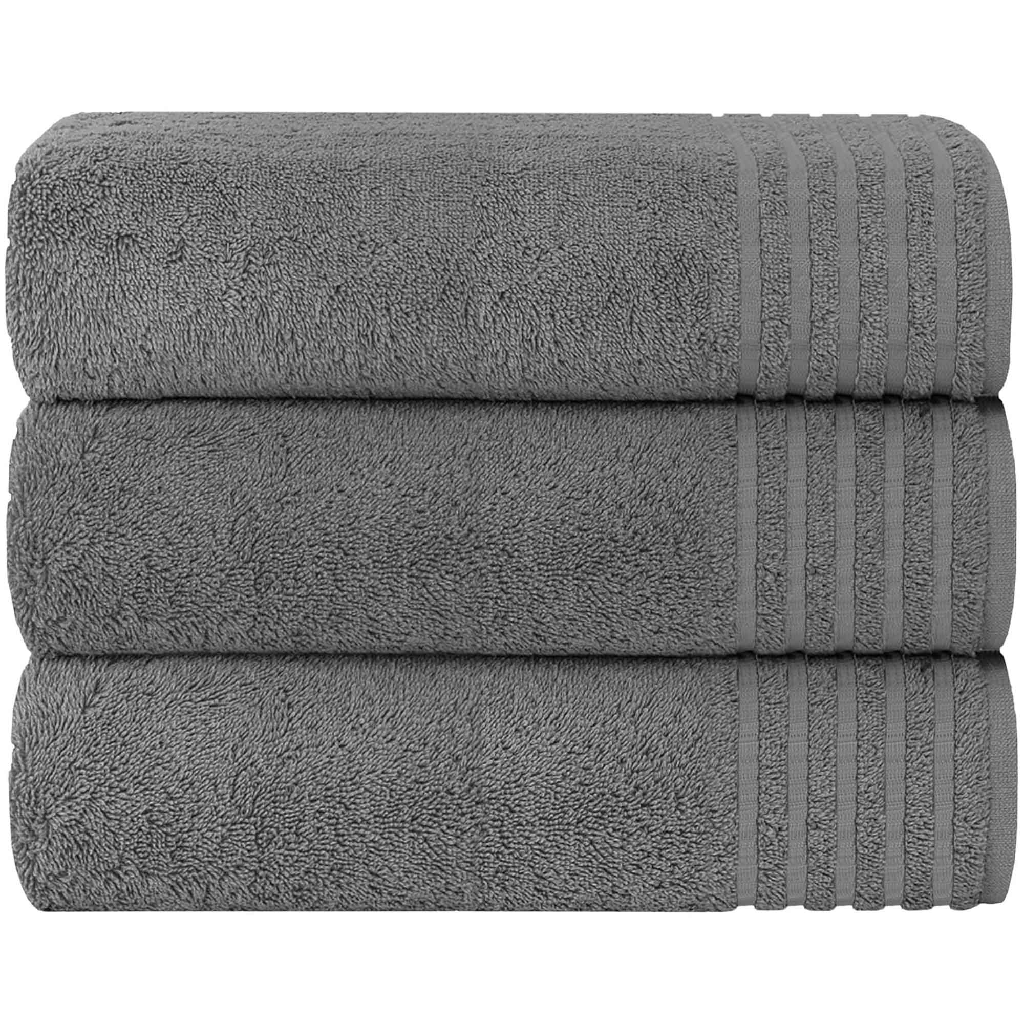 OLIVIA ROCCO Monaco 3 Pack Extra Large Bath Sheets 500GSM 100 Percent Cotton Highly Absorbent Towels For Home Gym Beach Spa Set