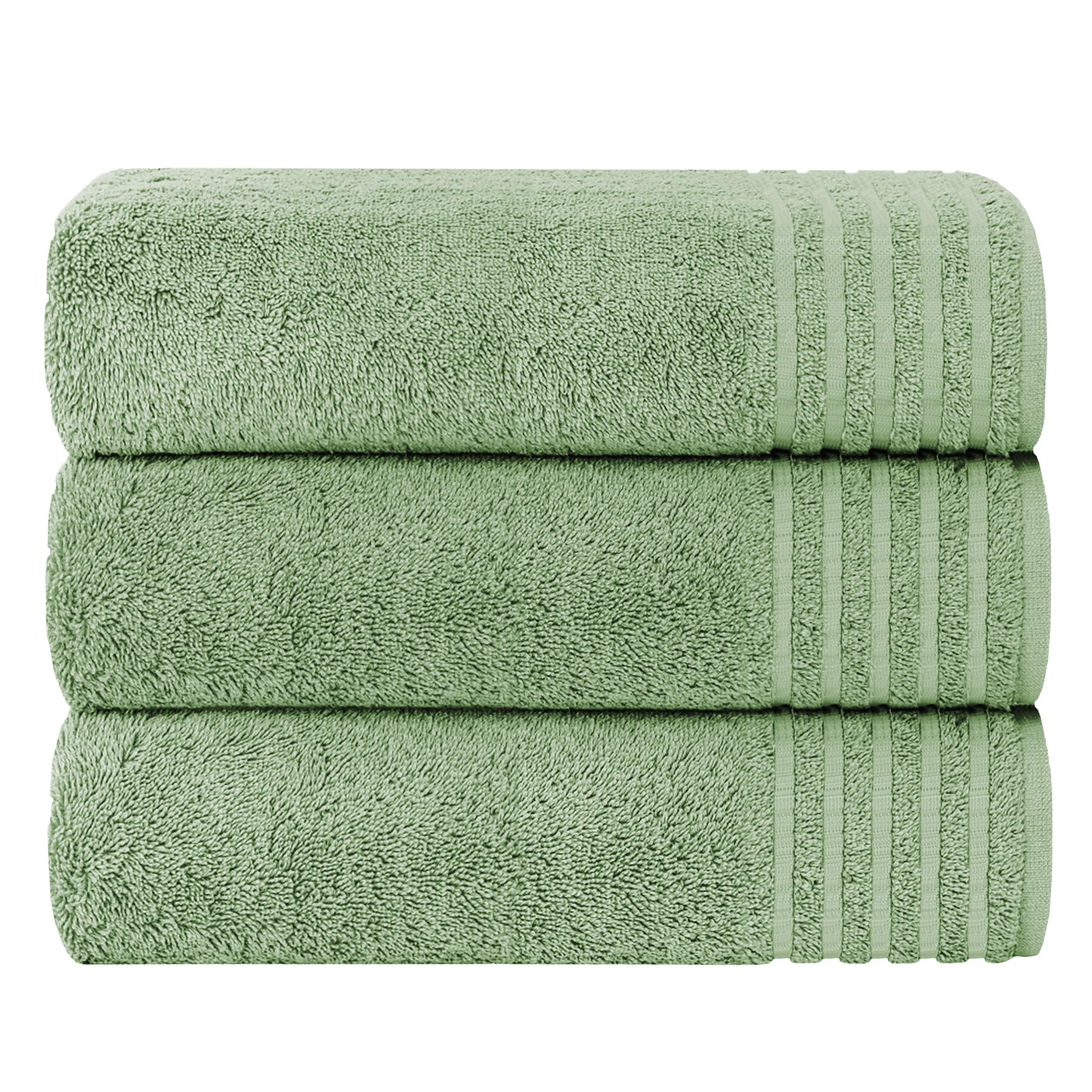 OLIVIA ROCCO Monaco 3 Pack Extra Large Bath Sheets 500GSM 100 Percent Cotton Highly Absorbent Towels For Home Gym Beach Spa Set
