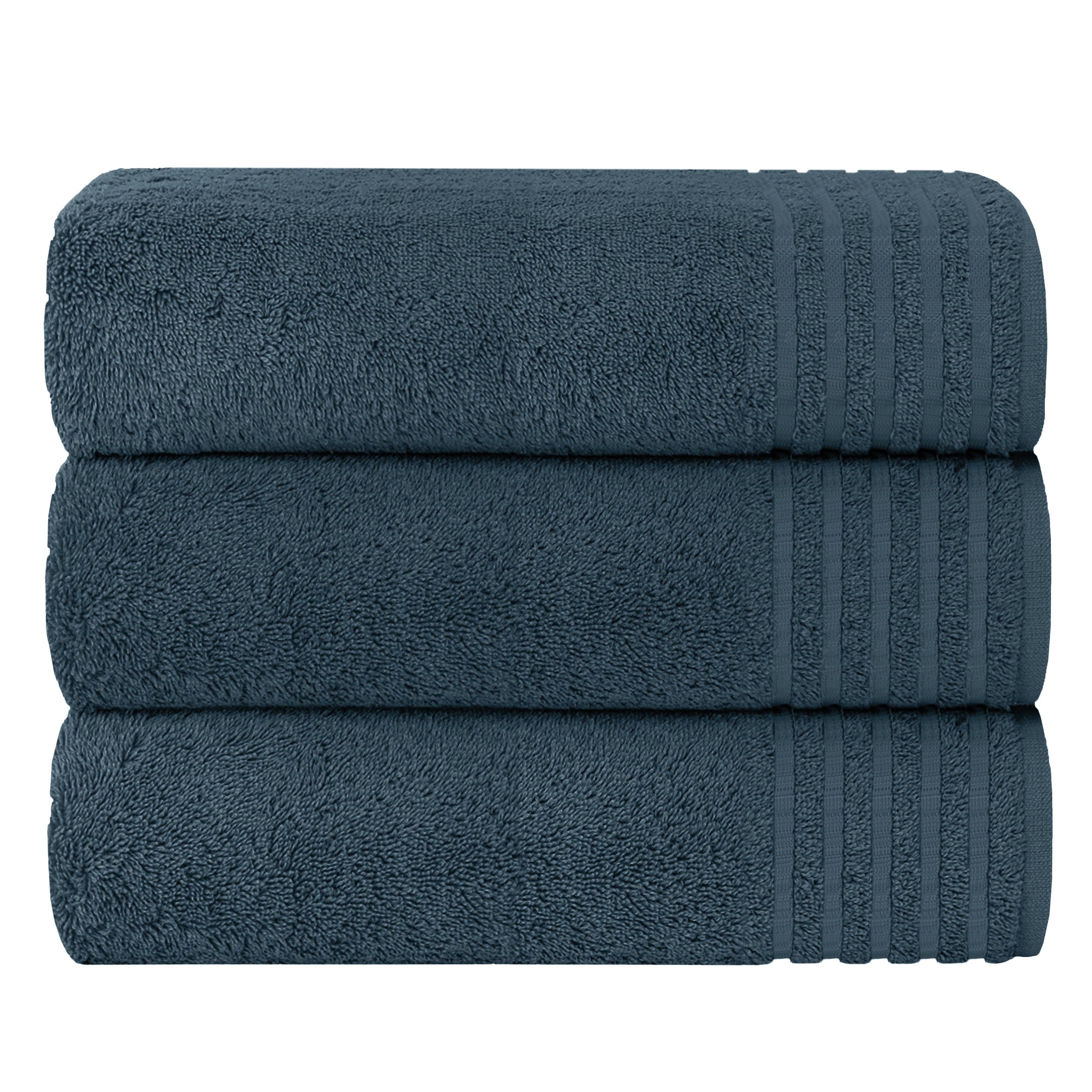 OLIVIA ROCCO Monaco 3 Pack Extra Large Bath Sheets 500GSM 100 Percent Cotton Highly Absorbent Towels For Home Gym Beach Spa Set