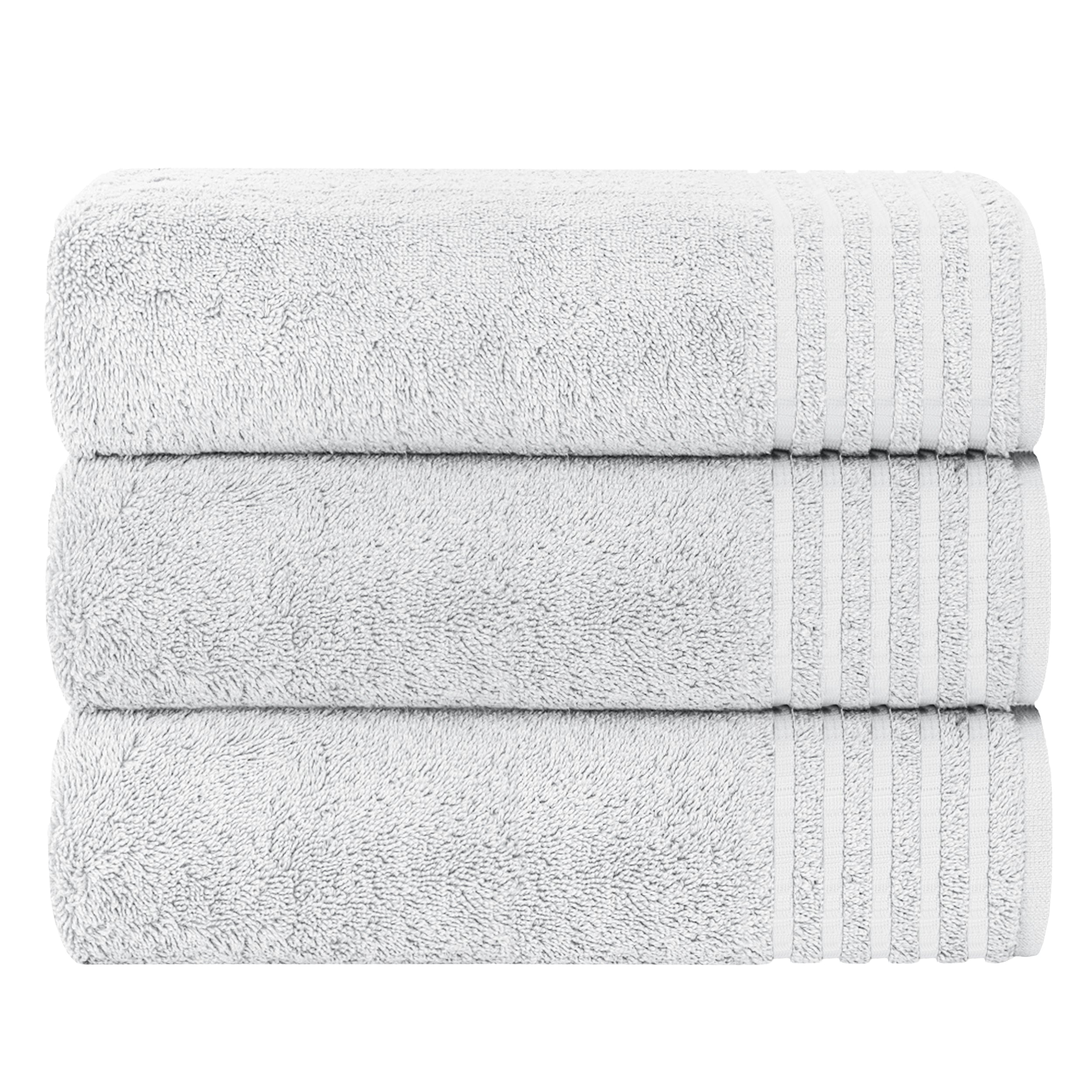 OLIVIA ROCCO Monaco 3 Pack Extra Large Bath Sheets 500GSM 100 Percent Cotton Highly Absorbent Towels For Home Gym Beach Spa Set