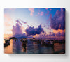Purple clouds river Canvas Wall Art