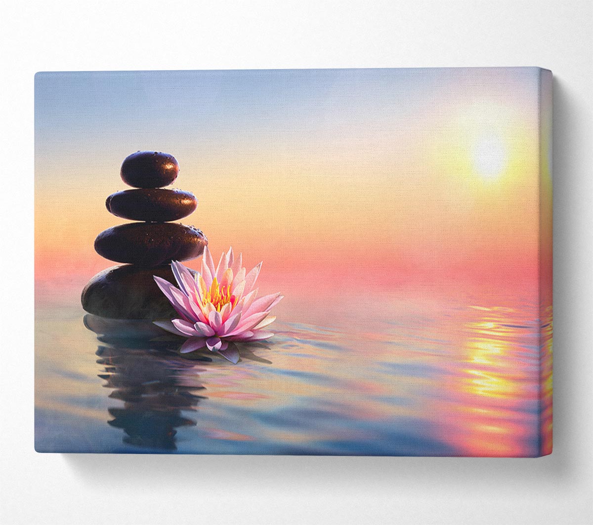 Zen Stones Lilly Canvas Wall Art