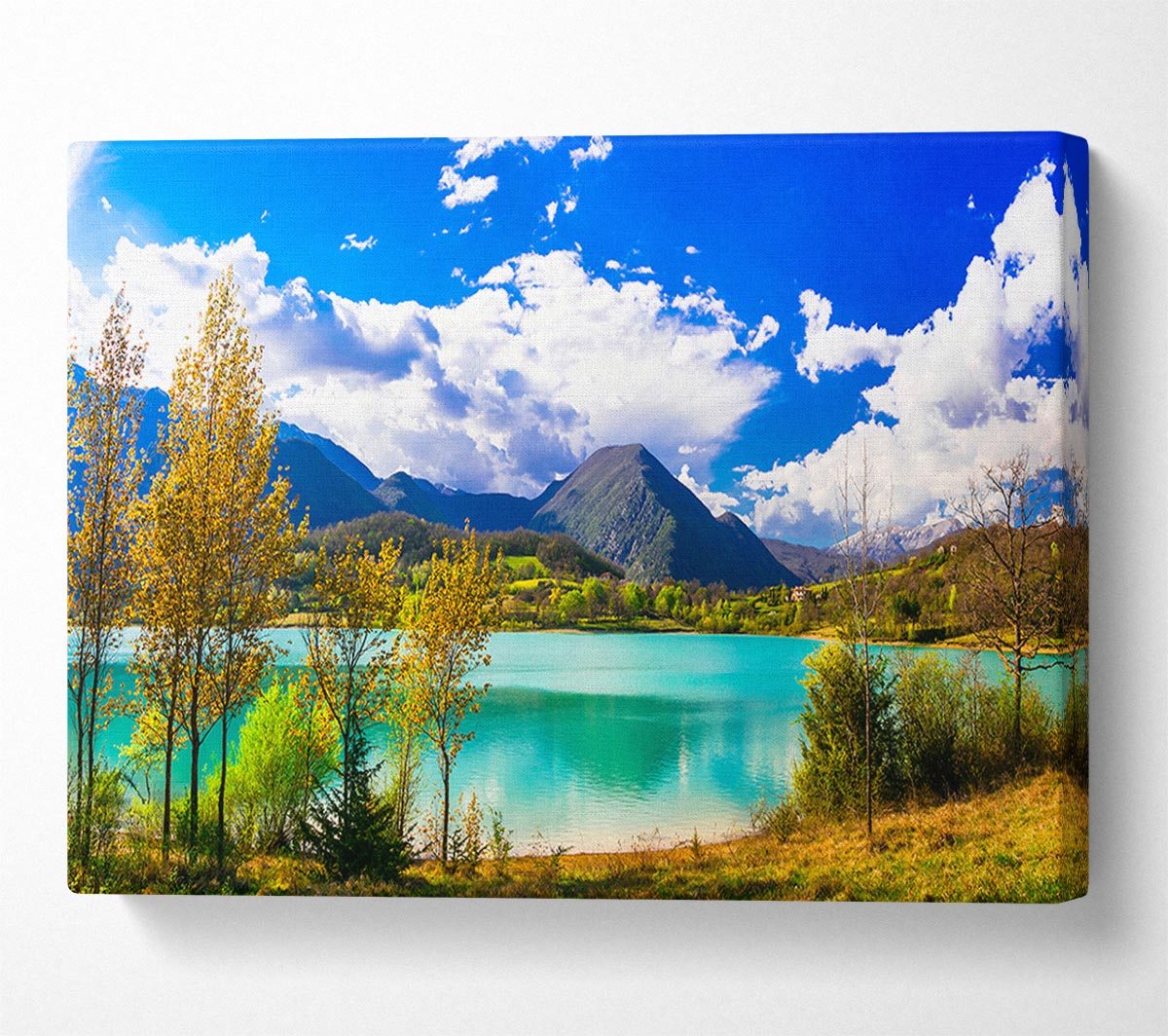 Blue Lagoon deep blue skies Canvas Wall Art
