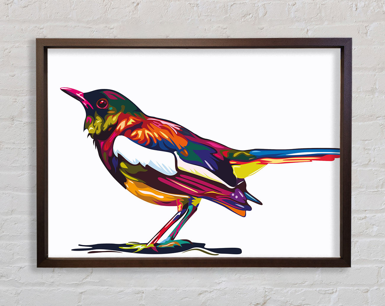 Colour splash blackbird Framed Wall Art