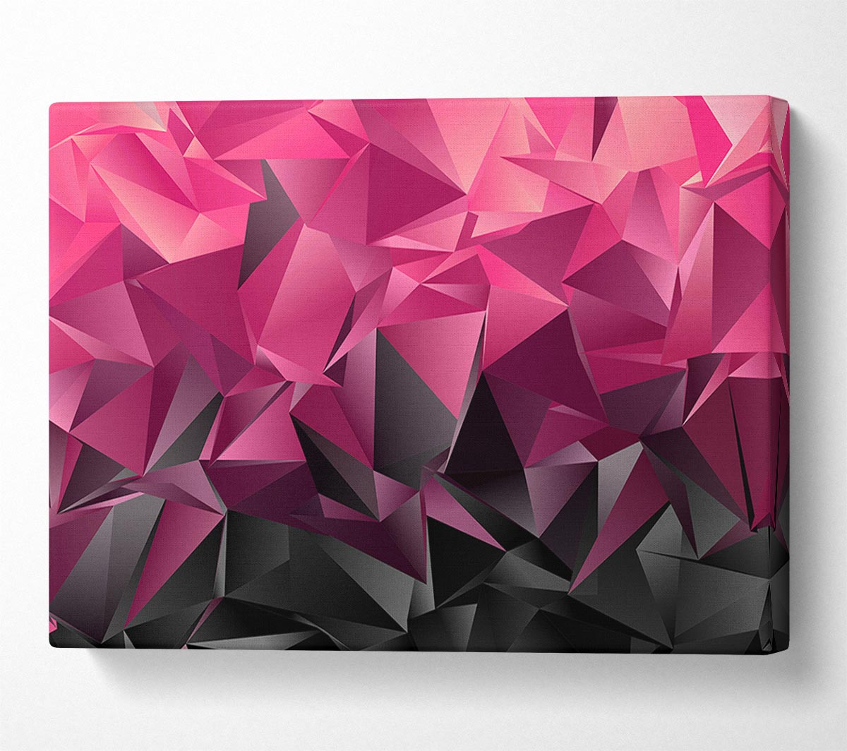 Pink and grey Diagonals Canvas Wall Art