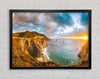 Bridge over the cliffs and cove Framed Wall Art